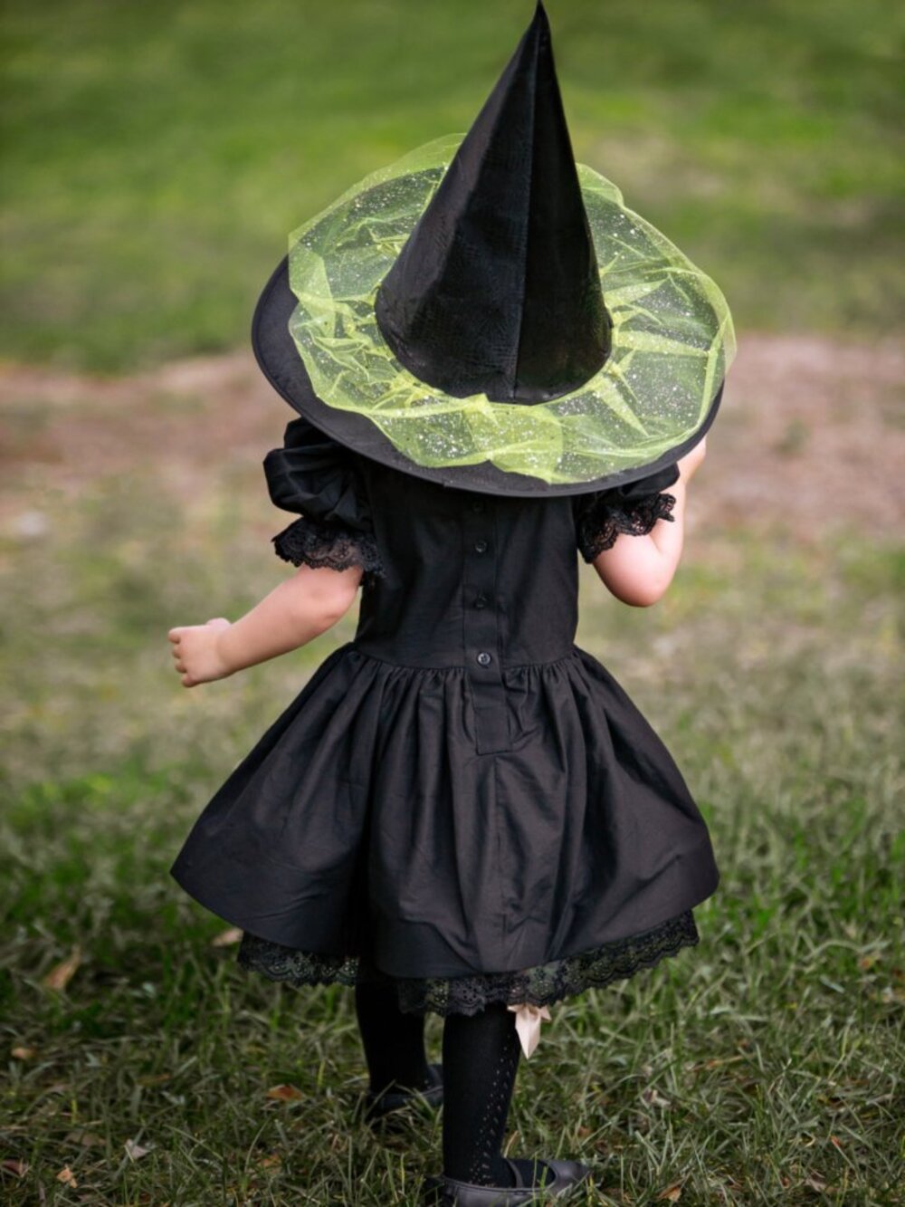 Short black dress, witch dress, black costume costume dress for girls - Picture 3 of 7